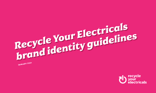 Material Focus and Recycle Your Electricals Brand Guidelines cover