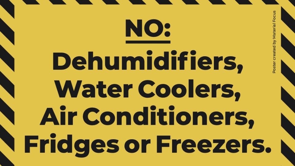 a poster for Temperature Control Devices HWRC Safety Poster